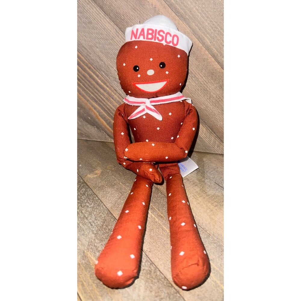 Nabisco Mister Salty Plush 11” Pretzel Vintage Advertising Doll Character